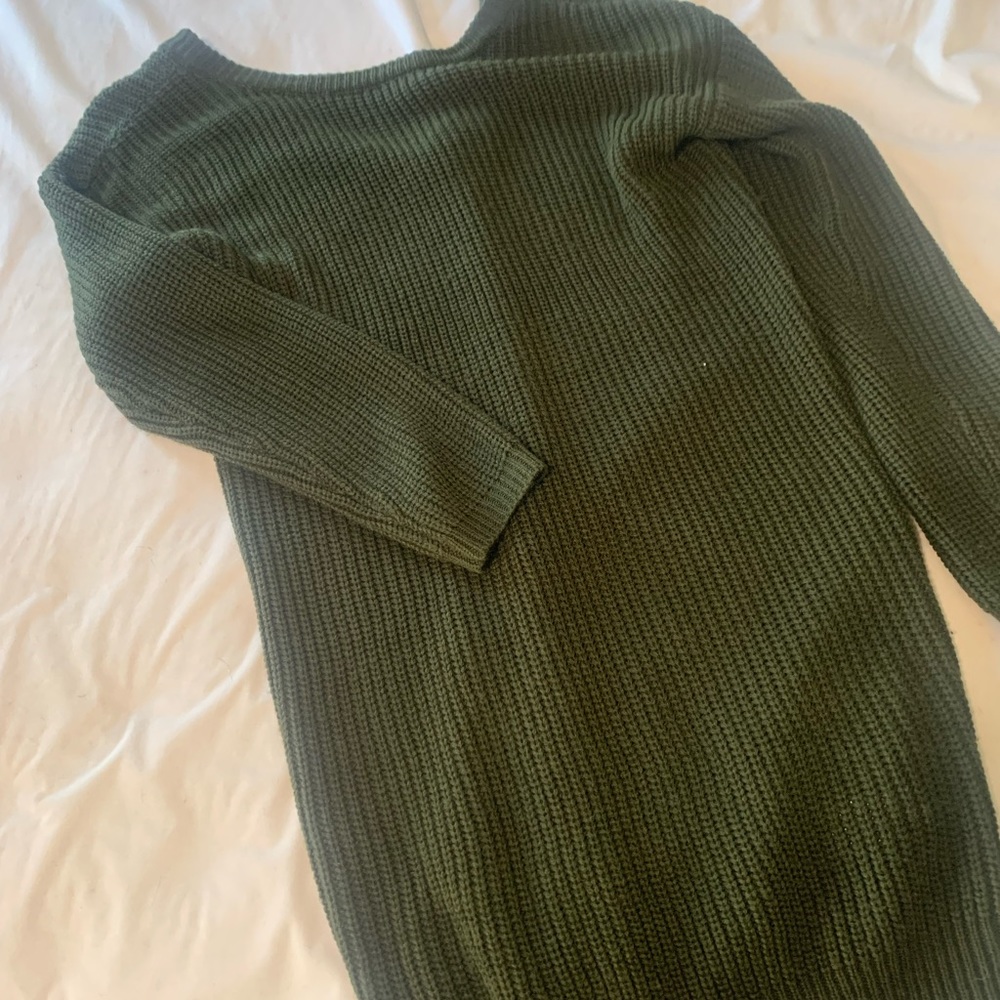 Adorable green sweater dress from LuLus